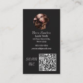 Carte De Visite Code QR de l'extension de cils moderne (Dos)