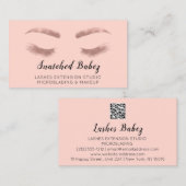 Carte De Visite Code QR de l'extension Eyelash maquillage microlam (Devant / Derrière)