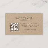 Carte De Visite Code QR de l'homme de réparation à domicile (Dos)