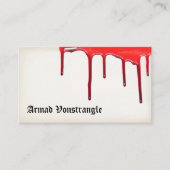Carte De Visite Code QR de l'horreur du sang (Devant)