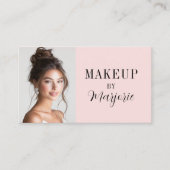 Carte De Visite Code QR de l'icône sociale de script rose Blush Ph (Devant)
