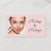 Carte De Visite Code QR de l'icône sociale de script rose Blush Ph (Devant)