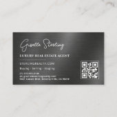 Carte De Visite Code QR de l'immobilier Métalisé (Dos)