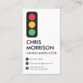 Carte De Visite Code QR de l'instructeur de conduite moderne (Devant)