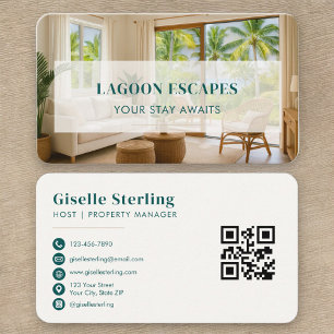 Carte De Visite Code QR de location à court terme professionnel