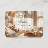 Carte De Visite Code QR de location de maison de plage moderne (Devant)