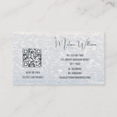 Carte De Visite Code QR de l'océan bleu (Dos)