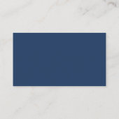 Carte De Visite Code QR de logo bleu marine professionnel moderne (Dos)