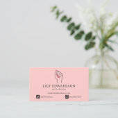 Carte De Visite Code QR de Logo d'Artiste Technicienne de Vernis à (Debout devant)
