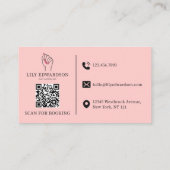 Carte De Visite Code QR de Logo d'Artiste Technicienne de Vernis à (Dos)