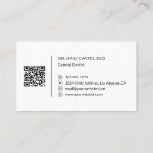 Carte De Visite Code QR de logo de clinique dentaire professionnel (Dos)