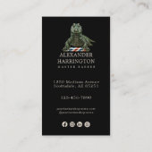 Carte De Visite Code QR de logo de salon de coiffure moderne Emera (Dos)