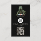 Carte De Visite Code QR de logo de salon de coiffure moderne Emera (Devant)