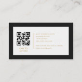 Carte De Visite Code QR de logo de société minimaliste professionn (Dos)