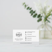 Carte De Visite Code QR de logo de société professionnel minimalis (Debout devant)