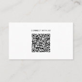 Carte De Visite Code QR de logo de société professionnel minimalis (Dos)