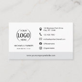 Carte De Visite Code QR de logo de société professionnel minimalis (Devant)