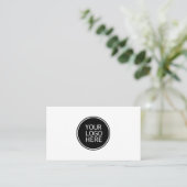 Carte De Visite Code QR de logo d'entreprise minimal moderne profe (Debout devant)