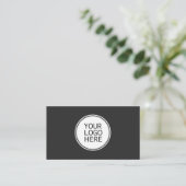 Carte De Visite Code QR de logo d'entreprise minimal moderne profe (Debout devant)