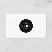 Carte De Visite Code QR de logo d'entreprise professionnel minimal (Devant)