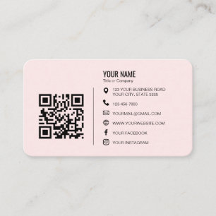 Carte De Visite Code QR de logo d'entreprise professionnel minimal