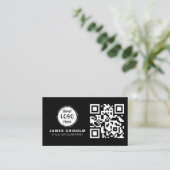 Carte De Visite Code QR de Logo d'Entreprise Professionnel Moderne (Debout devant)
