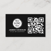 Carte De Visite Code QR de Logo d'Entreprise Professionnel Moderne (Devant)