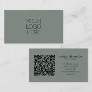 Carte De Visite Code QR de logo d'entreprise professionnel personn