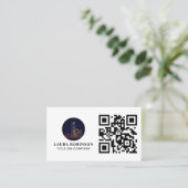 Carte De Visite Code QR de logo d'entreprise professionnel pour le (Debout devant)