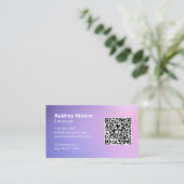Carte De Visite Code QR de logo des services d'esthéticienne de ma (Debout devant)