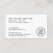 Carte De Visite Code QR de logo moderne employé (Devant)