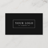 Carte De Visite Code QR de logo moderne professionnel noir (Devant)