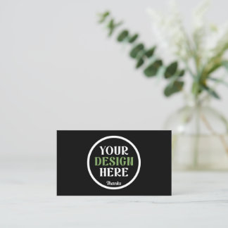 Carte De Visite Code QR de logo noir personnalisé pour la marque c