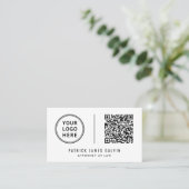 Carte De Visite Code QR de logo professionnel (Debout devant)