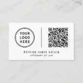 Carte De Visite Code QR de logo professionnel (Devant)