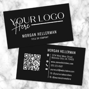 Carte De Visite Code QR de logo professionnel minimaliste moderne