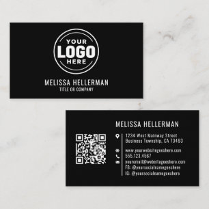 Carte De Visite Code QR de logo professionnel minimaliste moderne