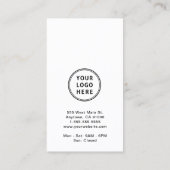Carte De Visite Code QR de logo promotionnel moderne (Dos)