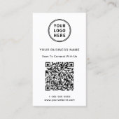 Carte De Visite Code QR de logo promotionnel moderne (Devant)