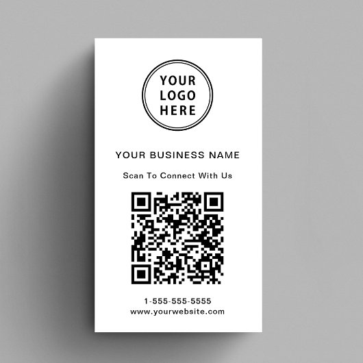 Carte De Visite Code QR de logo promotionnel moderne