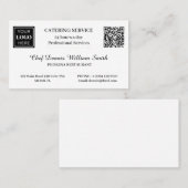 Carte De Visite Code QR de logo Service de restauration de restaur (Devant / Derrière)