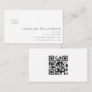Carte De Visite Code QR de logo simple moderne minimal professionn