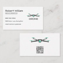 Code QR de l'opérateur de drone minimaliste modern