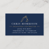 Carte De Visite Code QR de l'opérateur de fouilles de construction (Devant)