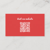 Carte De Visite Code QR de lutin d'hiver rouge mignon (Dos)
