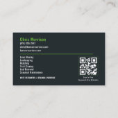 Carte De Visite Code QR de maintenance de pelouse Professionnel (Dos)