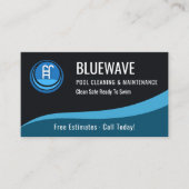 Carte De Visite Code QR de maintenance de piscine Professionnel (Devant)