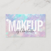 Carte De Visite Code QR de maquillage de Parties scintillant holog (Devant)