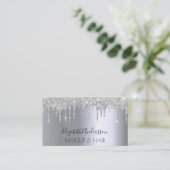 Carte De Visite Code QR de maquillage goutte-à-goutte pour parties (Debout devant)