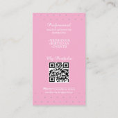 Carte De Visite Code QR de Maquillage Professionnel Coiffure Photo (Dos)